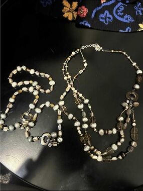 Silpada Jasper Brass Labradorite Necklace and Bracelet Set